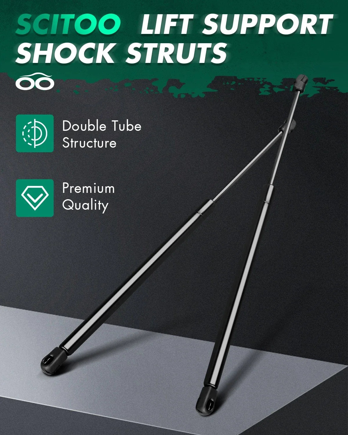 2 Lift Supports for Ford Escape (2001–2007) - Gas Struts