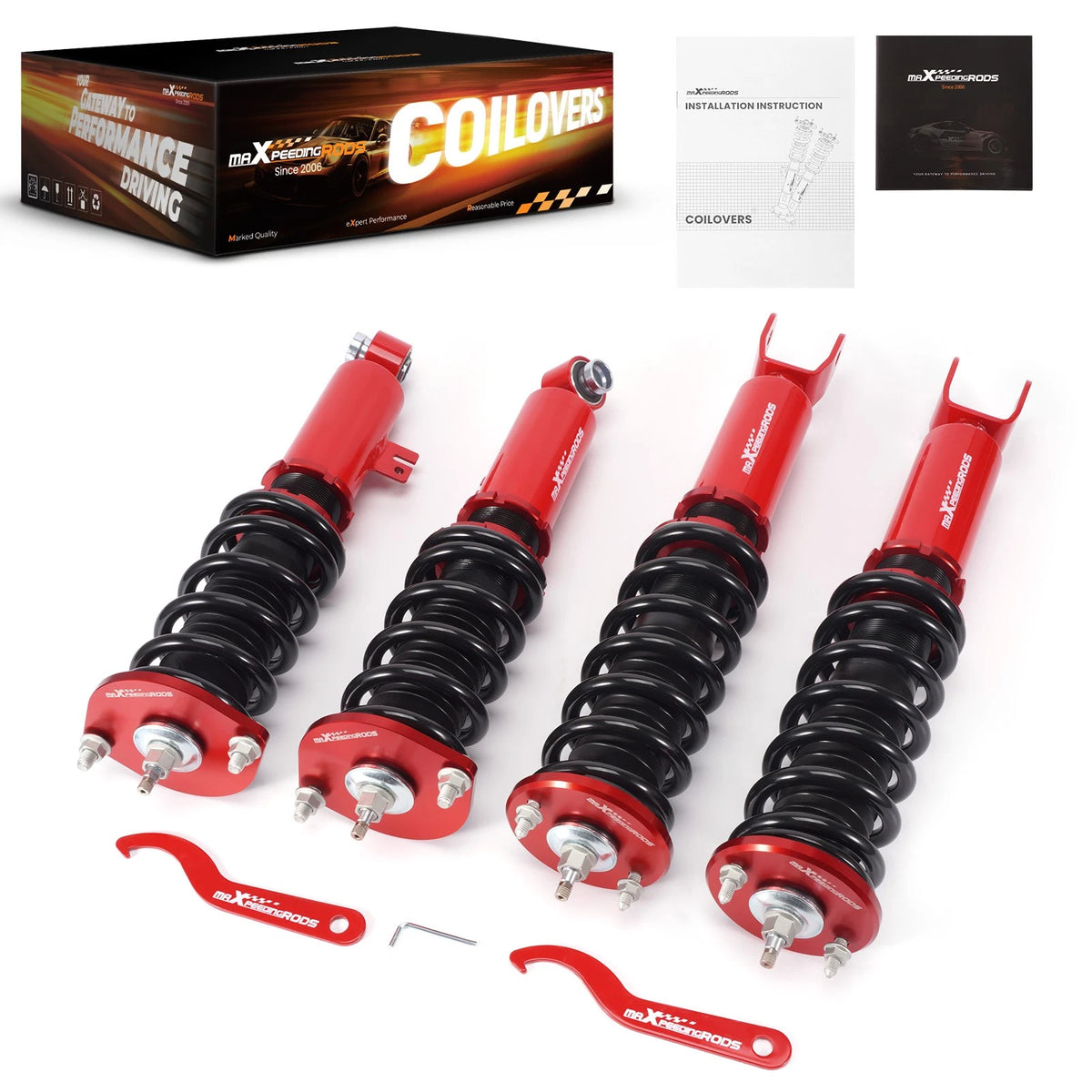 Coilover 24 Way Adjustable Damper Struts for Nissan 300ZX Z32 (1990–1996) WBOS7D