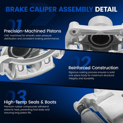 Front Brake Caliper w/ Bracket for Nissan Sentra (2007–2019) 1.8L 2.0L
