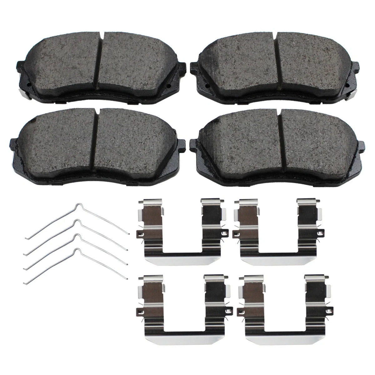 Set of 4 Akebono ProACT Front Ceramic Slotted Brake Pads for Hyundai Sonata, Kia Optima