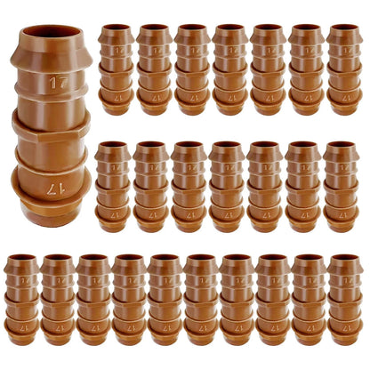25pk Drip Irrigation Barbed Couplers for Garden Lawn (No Part Numbers)
