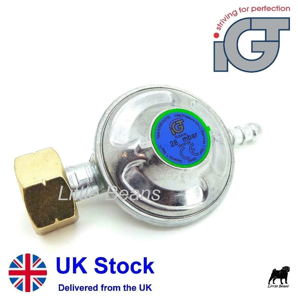 Butane Gas Regulator 28mm for BBQ Camping Caravan (T28BUT)