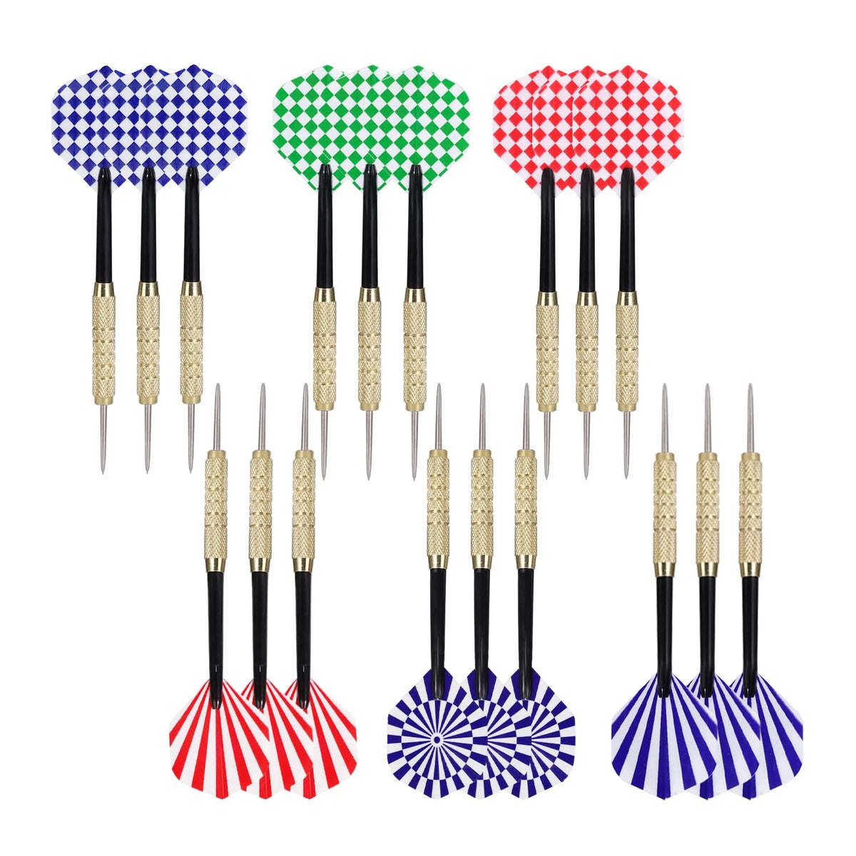 18 Pcs Steel Tip Darts for Professional Use
