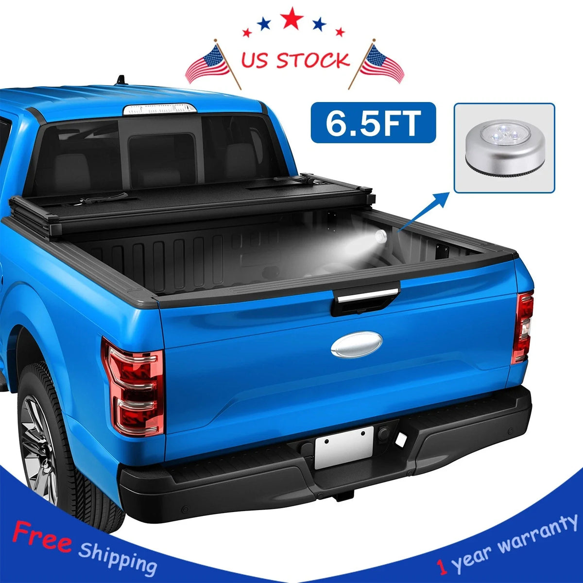 3-Fold Hard Tonneau Cover for Ford F-150 (2015–2024) Long Bed