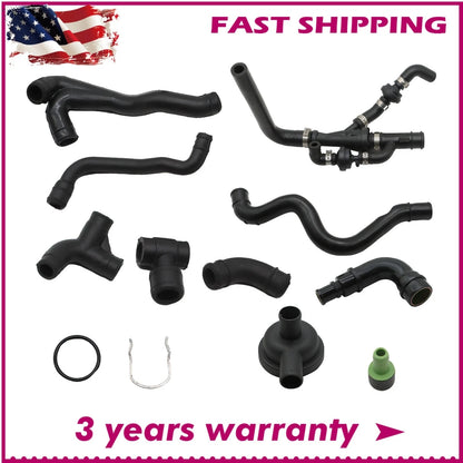 Crankcase Breather Hose Valve Kit for Audi A3 TT VW Jetta (058133753D, 06B103221P)