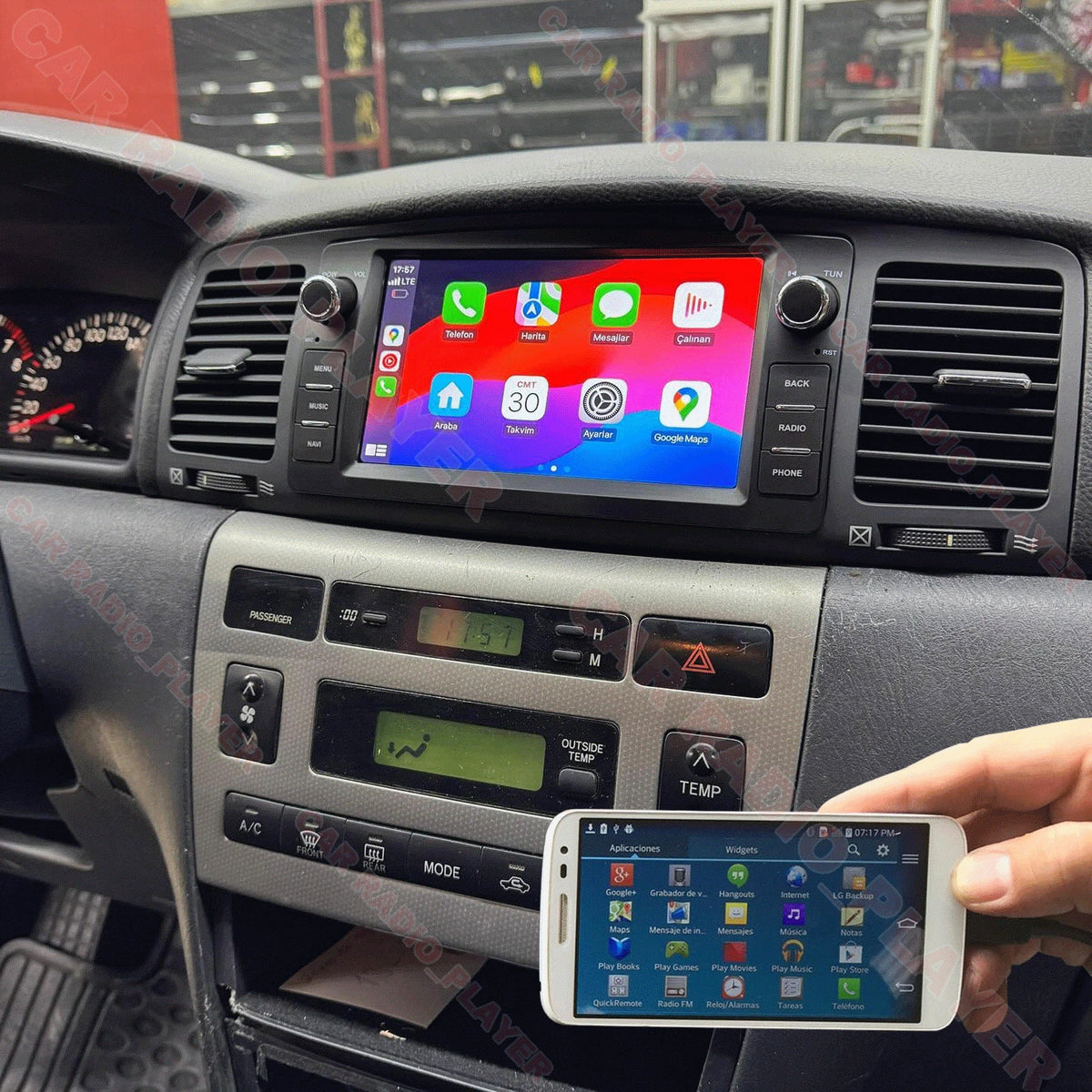 4X WIFI Car Stereo Radio GPS Navi Apple Carplay for Toyota Corolla (2000–2006)