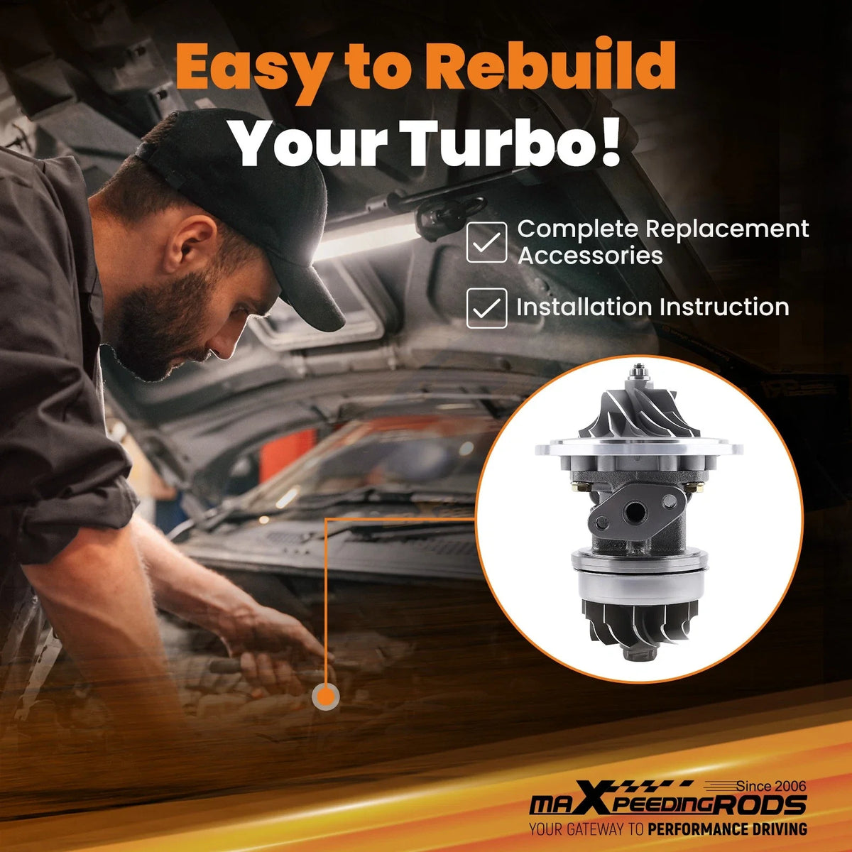 Turbo CHRA Cartridge for Cummins 4BT 3.9 (1970–2012)