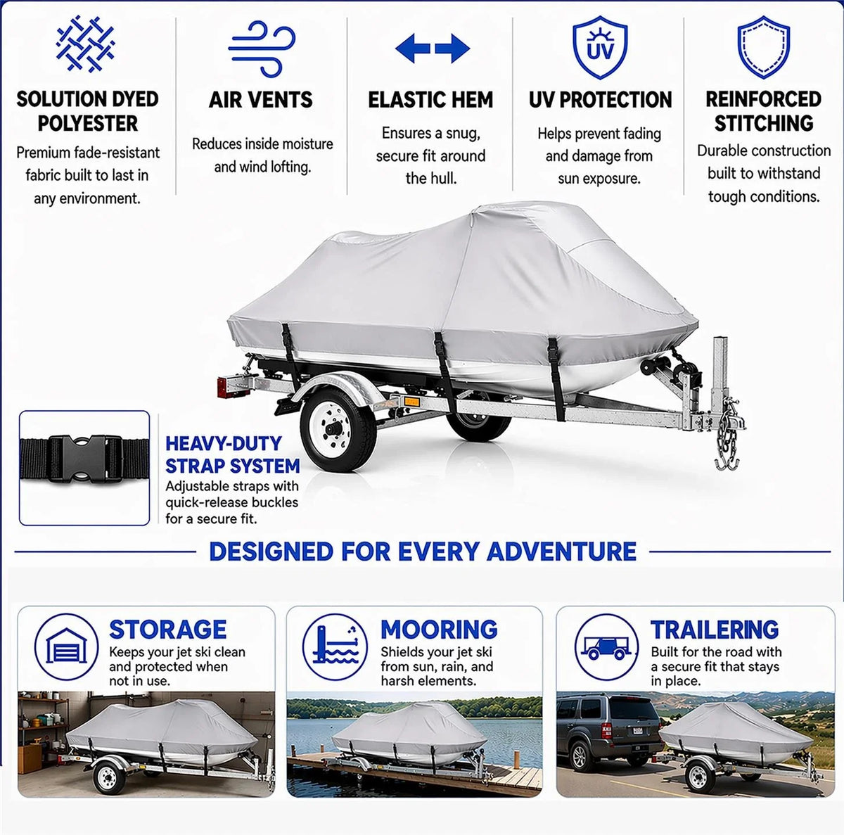 Jet Ski Cover for Bombardier Sea Doo Spark 2up 900 ACE (2014–2022)