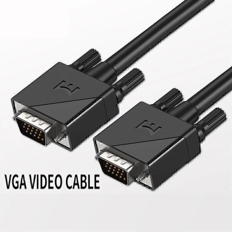 15 Pin Male to Male VGA Cable for Computer Monitor (1.5m - 3m)