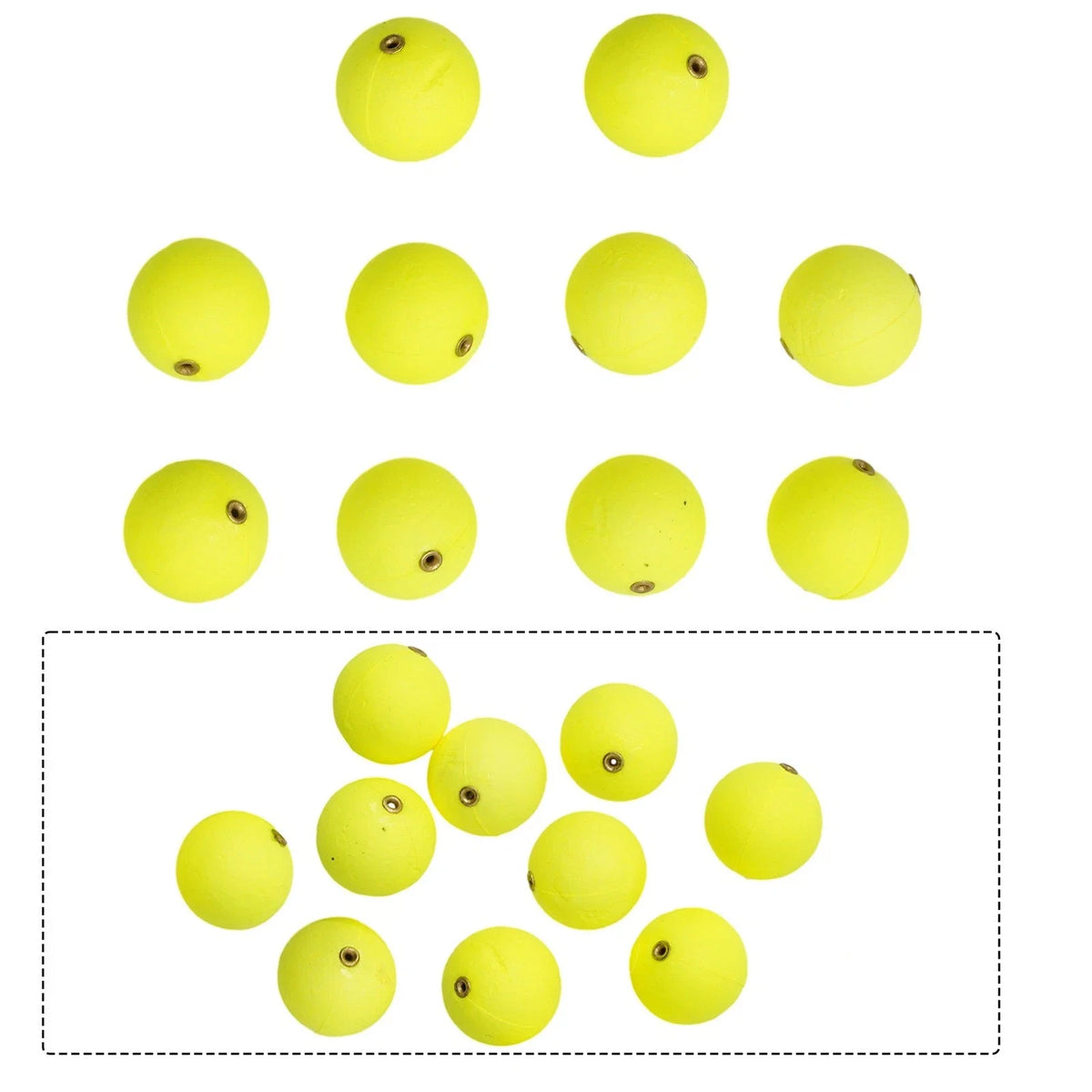 Floating Ball Foam Bobbers for Fishing (Bright Colors, EVA)
