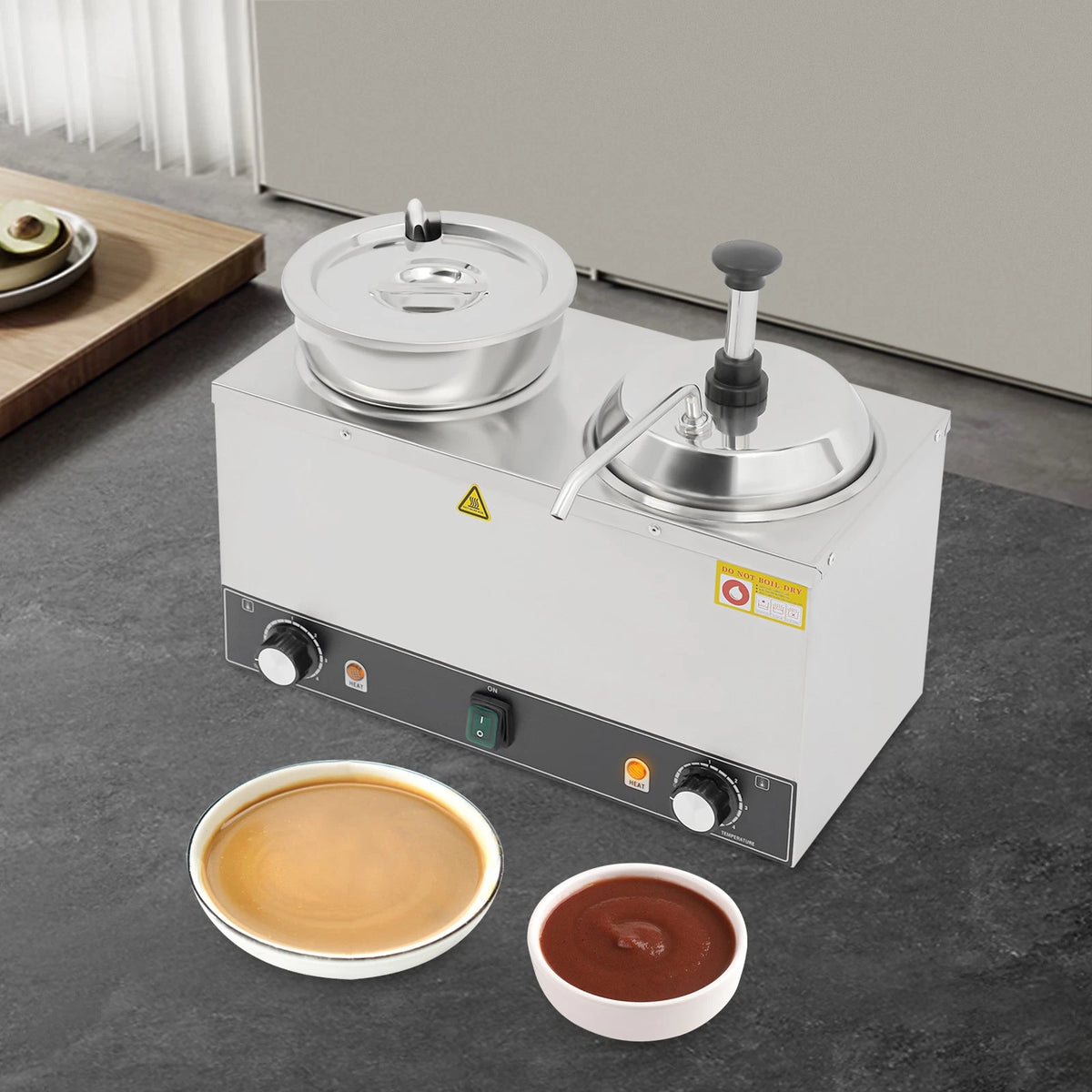 Electric Cheese Warmer Double Head Dispenser for Food Service