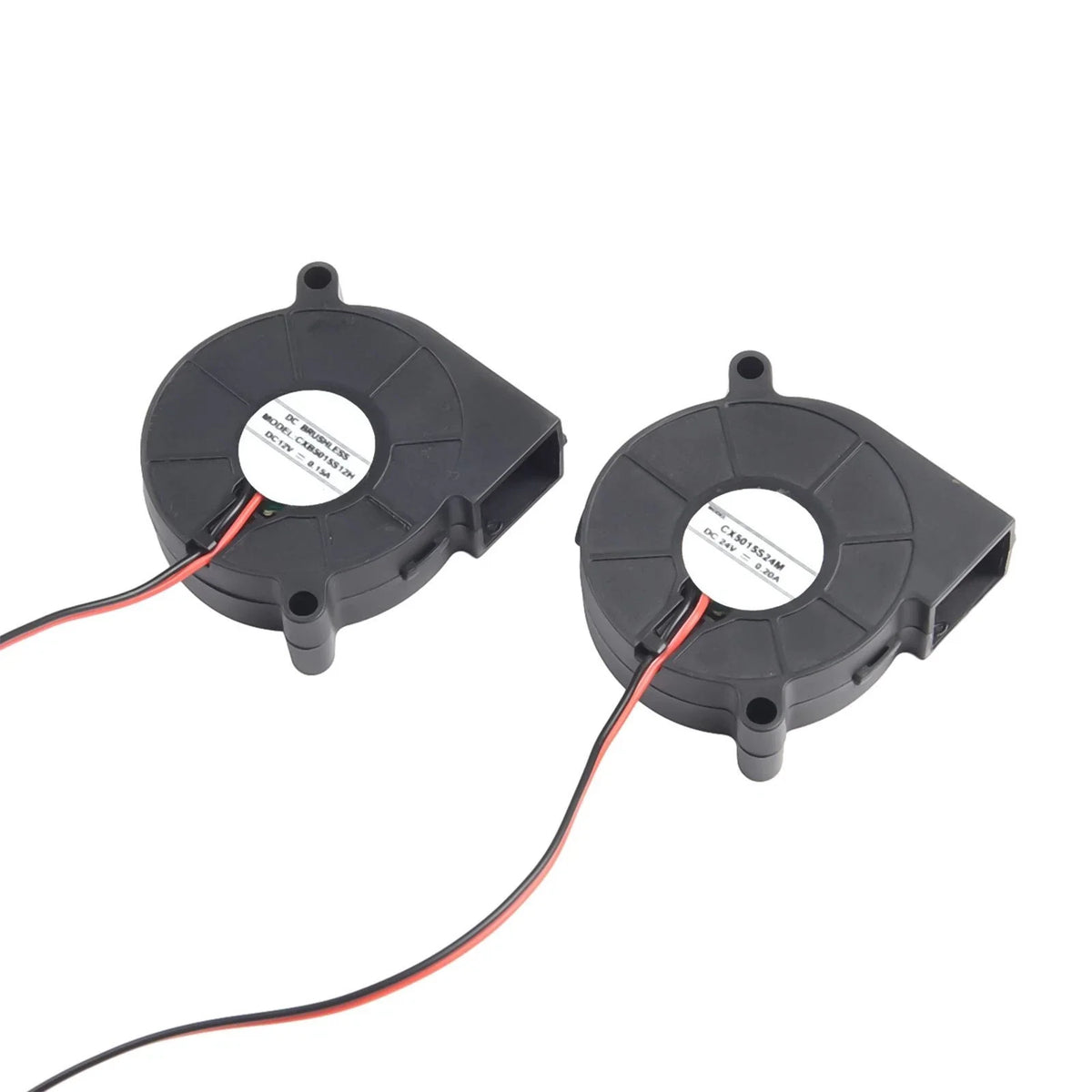 2X Silent Blower Fan for Turbo (DC12V/DC24V) - 5015 Oil Bearing Centrifugal