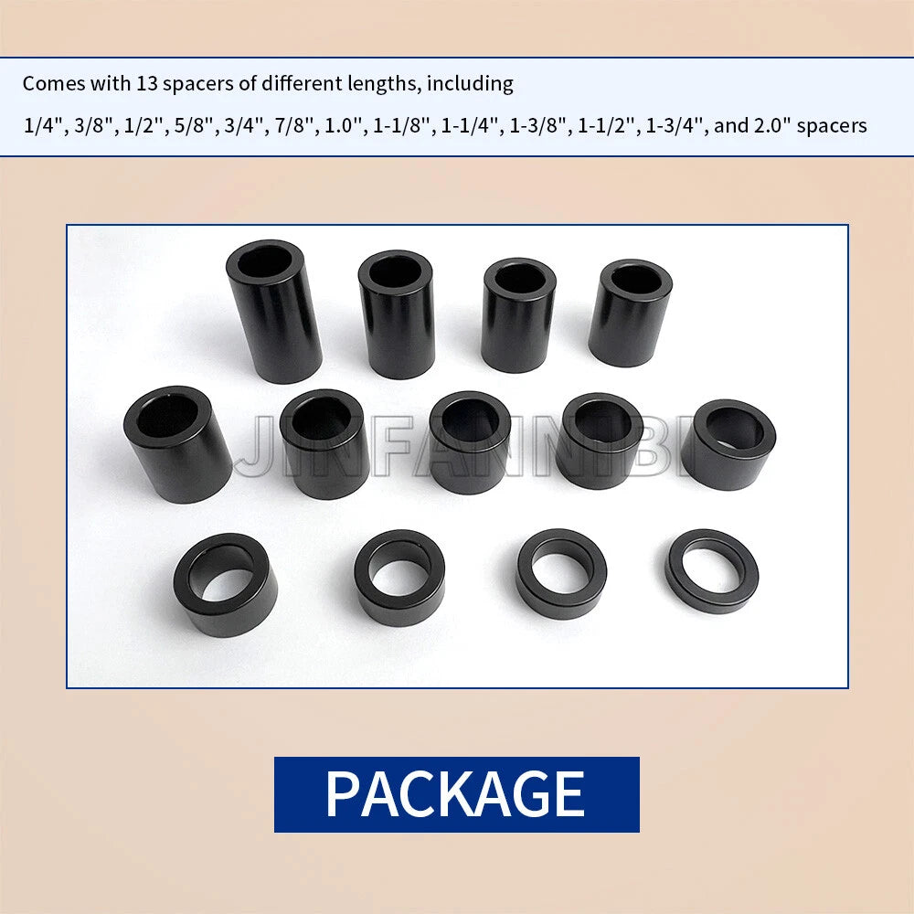 2X Wheel Axle Spacers Kits for Harley Road Electra Glide Softail (ID-3, 4" OD-1-1)