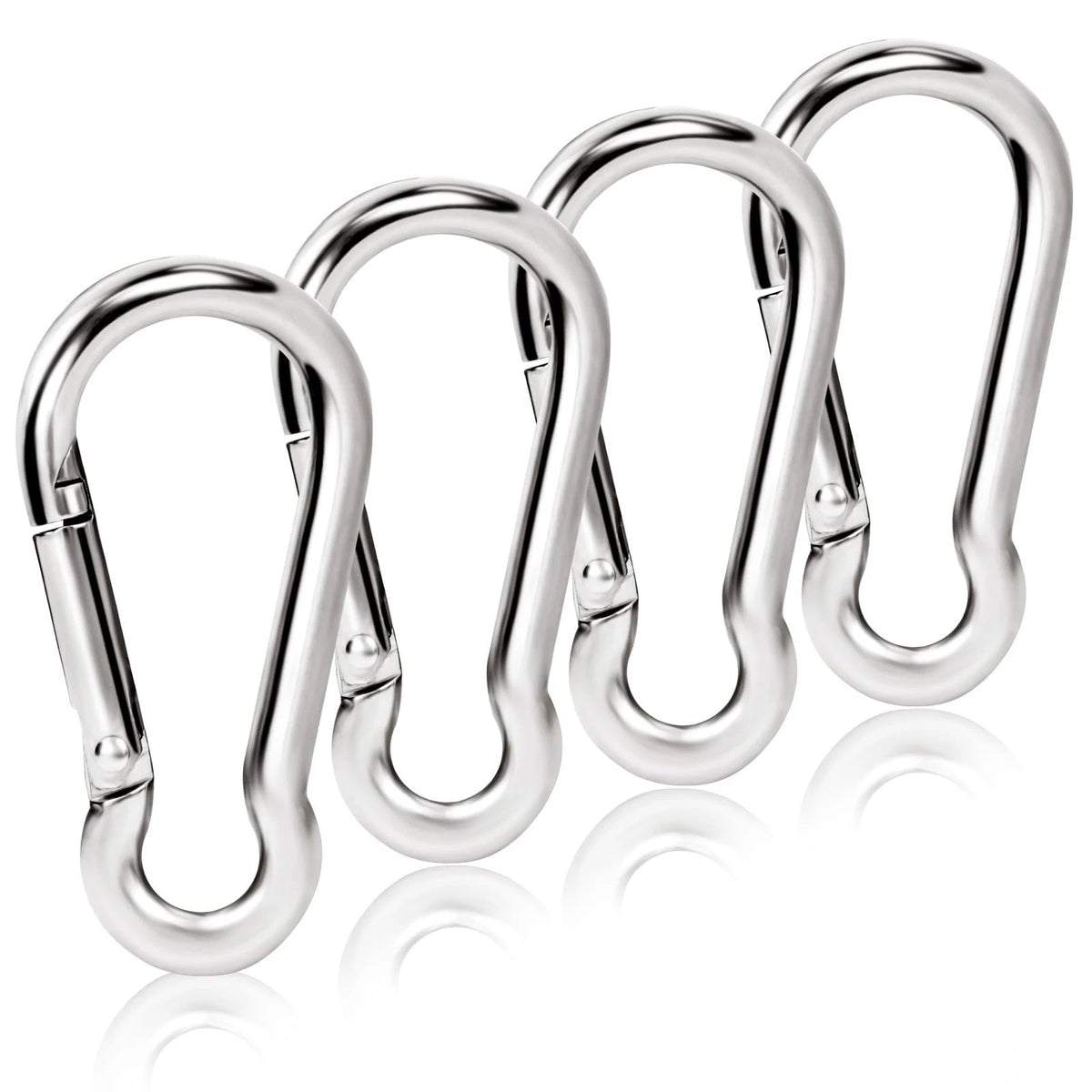 Set of 4 Flag Pole Ring Clips M4 Stainless Steel Snap Hooks