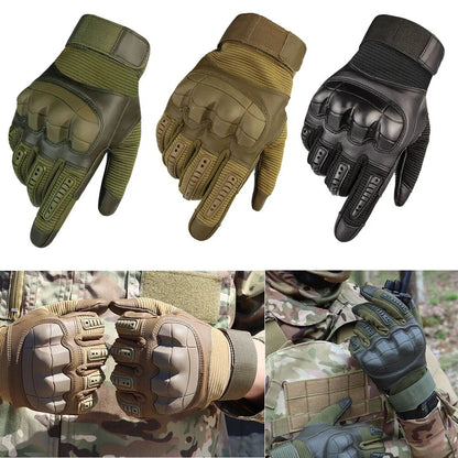 Tactical Touch Screen Gloves with Knuckle Protection - Army Military