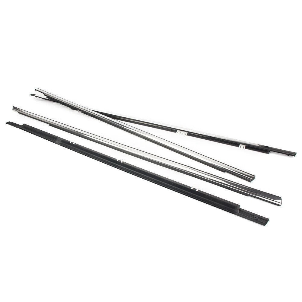 Set of 4 Weatherstrip Window Moulding Trim Seal for Honda Accord (2008–2012) Chrome