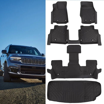3D Molded Floor Mats Liners for Jeep Grand Cherokee L (2021–2025)