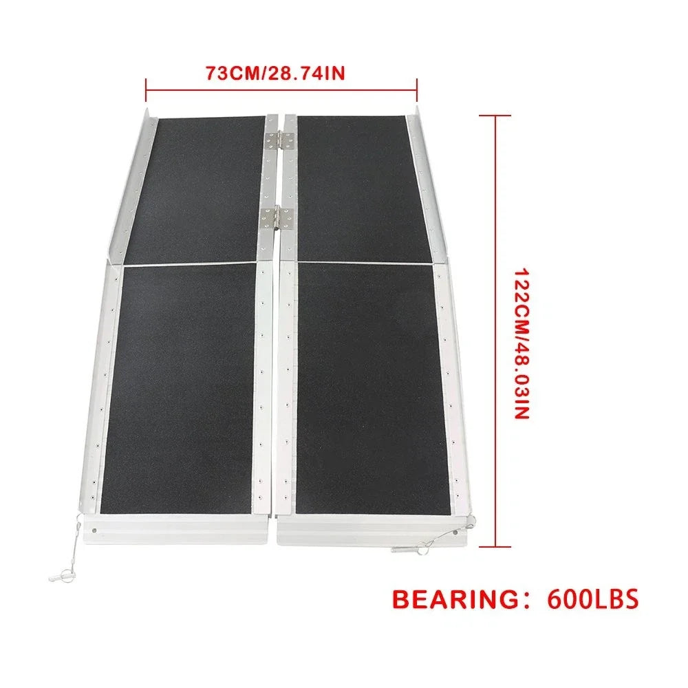 6' x 9.8' Aluminum Multi-Fold Wheelchair Ramp (600 lbs Capacity)