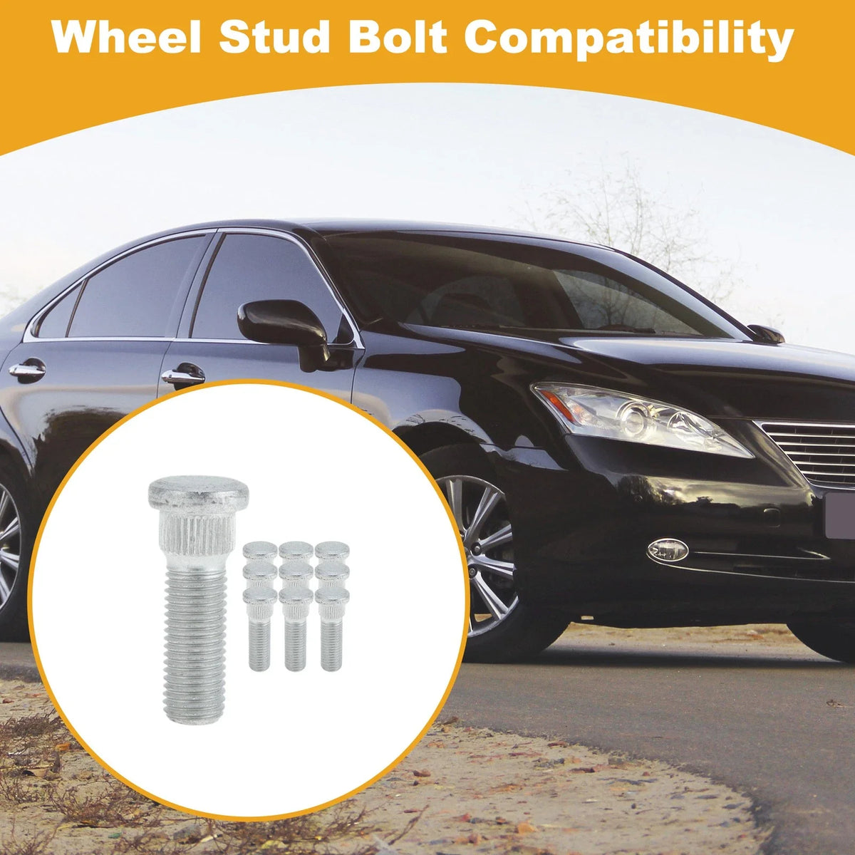 Set of 10 M12x1.5 Wheel Lug Studs for Lexus ES (2006–2025)