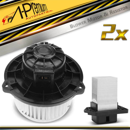 Front HVAC Blower Motor & Resistor Kit for Kia Rio (2012–2017) 97179-2J000, 971111W100, RU804, 700316