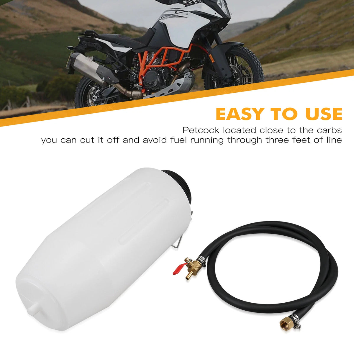 4L Auxiliary Fuel Tank for Honda Yamaha ATV (Universal)