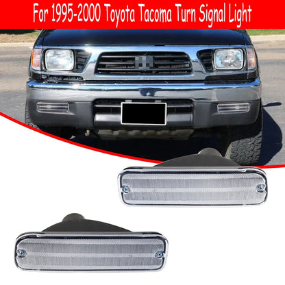 Set of 2 Chrome Front Bumper Turn Signal Lamps for Toyota Tacoma