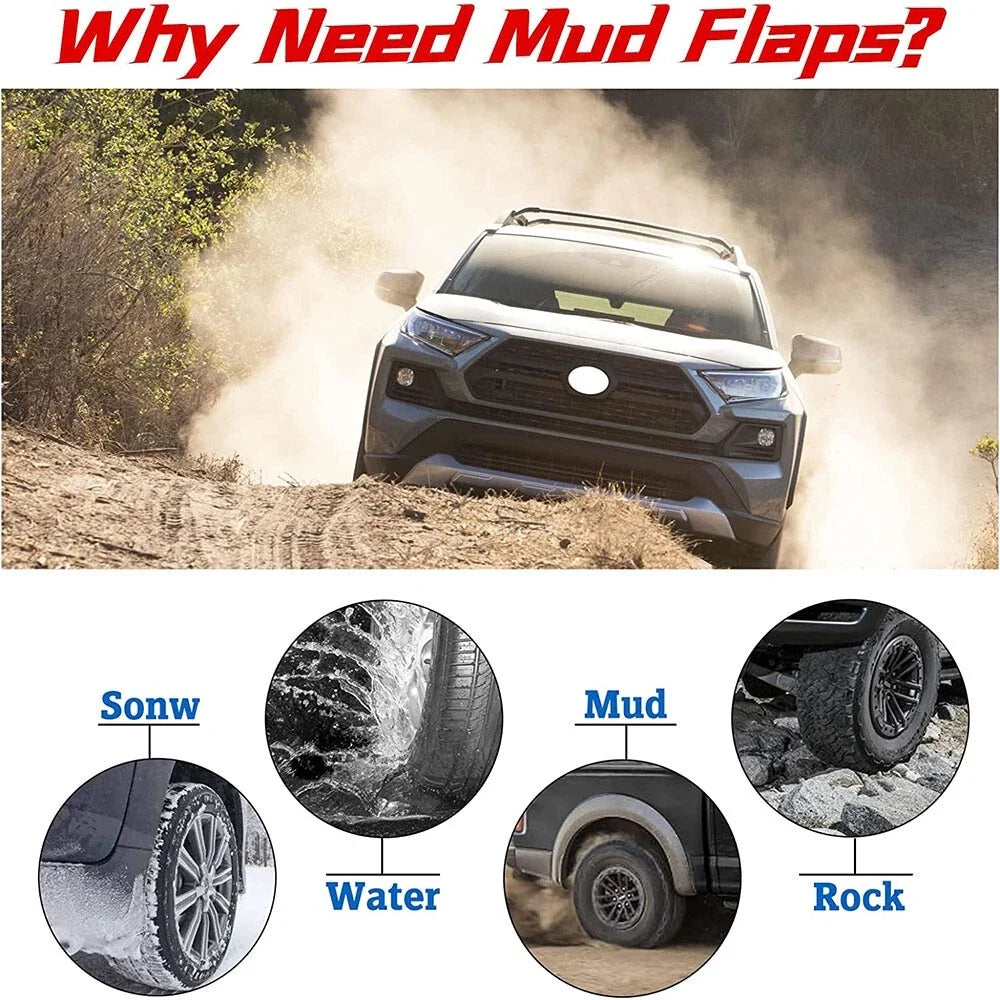 Front & Rear Mudguards Splash Guards for 2019–2022 Toyota RAV4 2.5L (Set of 4)