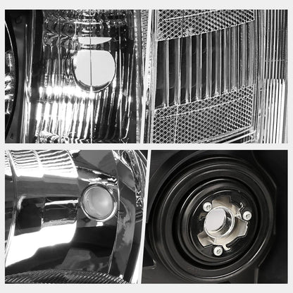 Headlight Lamps for Chevy Silverado (2007–2014) Black Housing Clear Corner