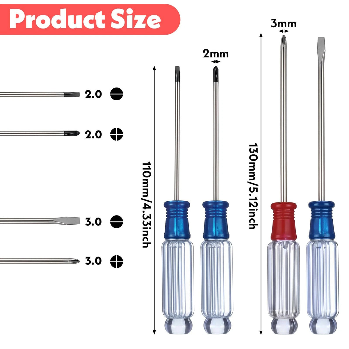 4-Piece Small Screwdriver Tool Set for Various Applications