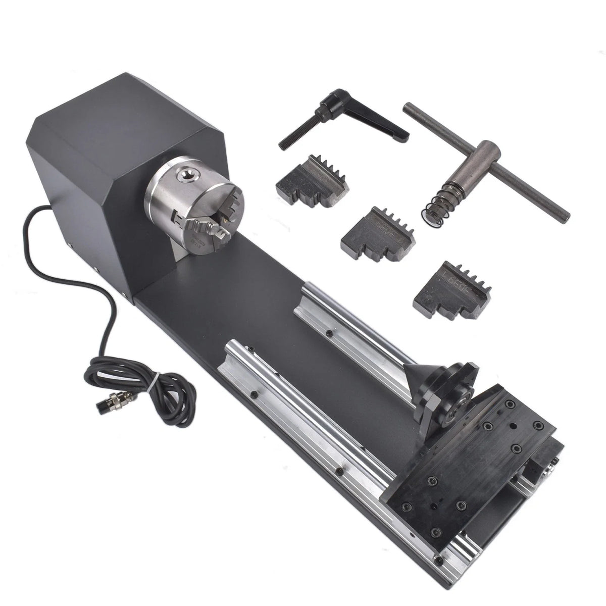 Rotary Axis with 3-Jaw Chuck for CO2 Engraver (50W–130W) 4.2A 1.68V 1:2