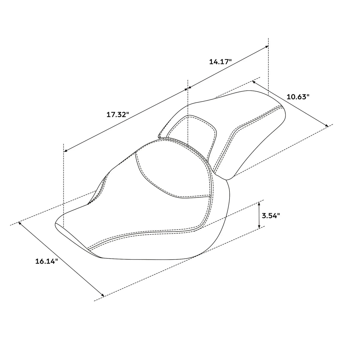 Driver & Passenger Seats for Harley Softail Fat Boy FLSTF FLSTFB (2007–2017)