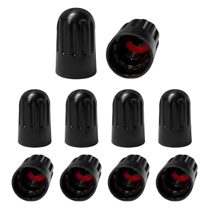 8X Plastic Tire Valve Stem Caps for Universal Fit (Dustproof, Long Air Dome)