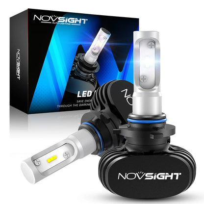 2X HB4 9006 LED Headlight Bulbs for NOVSIGHT (Hi/Low Beam, 9000LM)