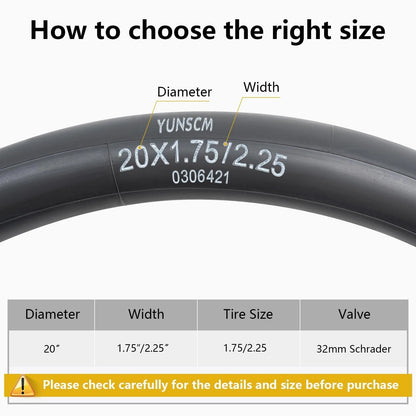 2X 20" Heavy Duty Bike Tires 20x1.75/2.25 47/57-406