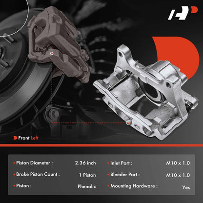 Front Left Disc Brake Caliper with Bracket for Dodge Journey (2009–2012)