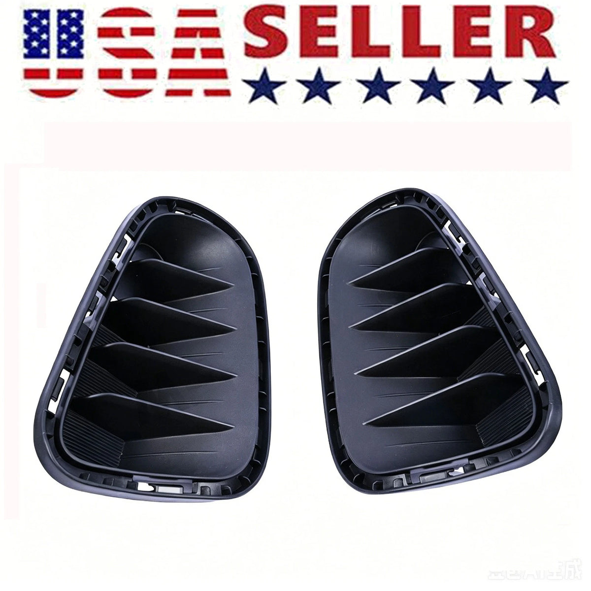 2Pcs Front Bumper Fog Lamp Cap Cover for Kia Rio (2018–2020) 86523-H9000, 86524-H9000