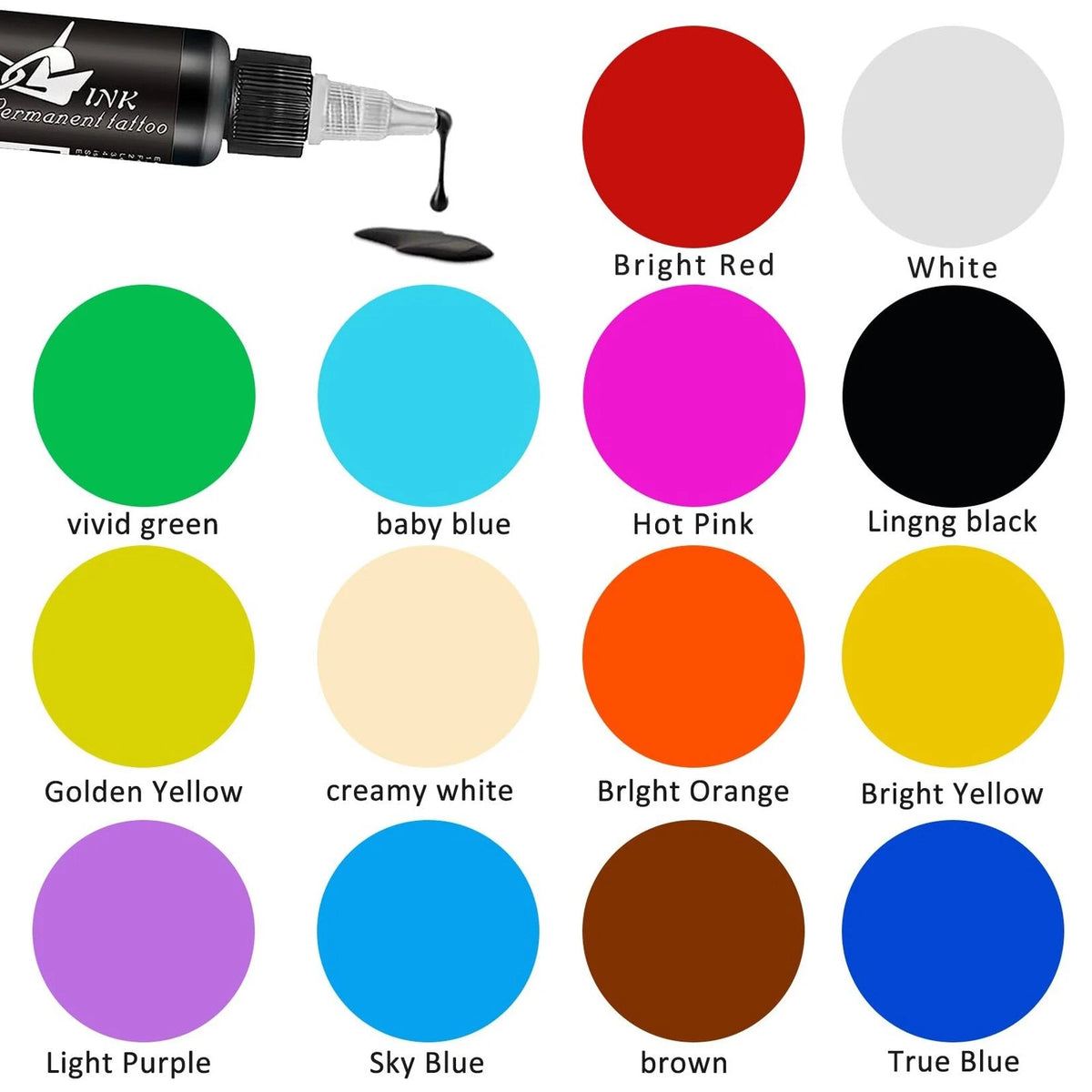 14PCS Colorful Automotive Lights for