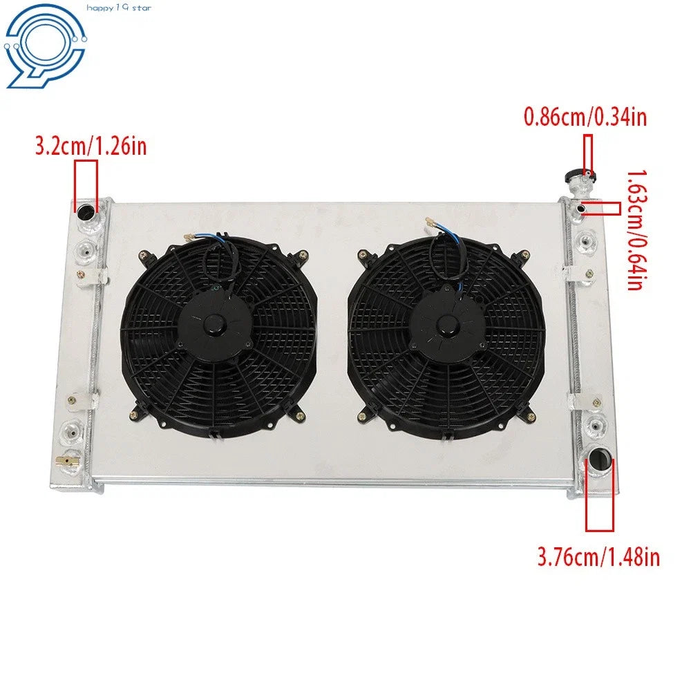 3 Row Cross Flow Radiator for Chevrolet C1500 K1500 (1988–1999)