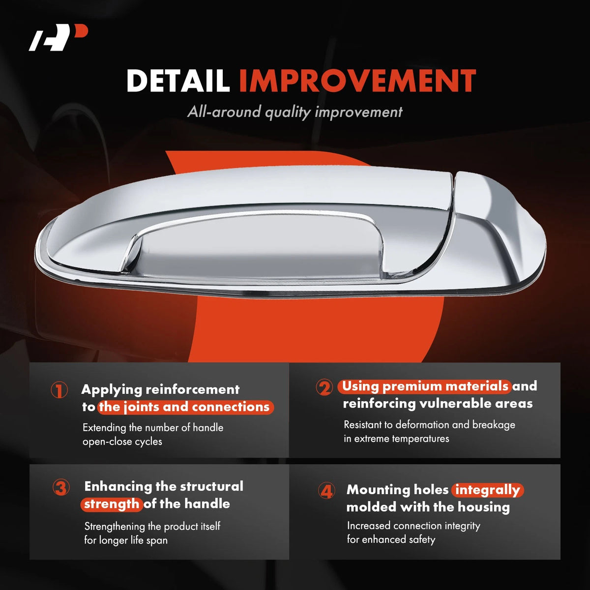 Rear Left Exterior Door Handle for Dodge Durango (2004–2009) 55362215AA, 79378