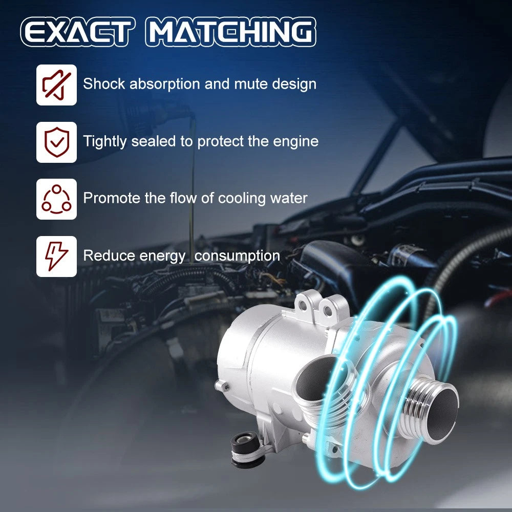 Water Pump with Thermostat & Bolt for BMW 128i 325i 328i 528i 530i X3 (2007–2013)