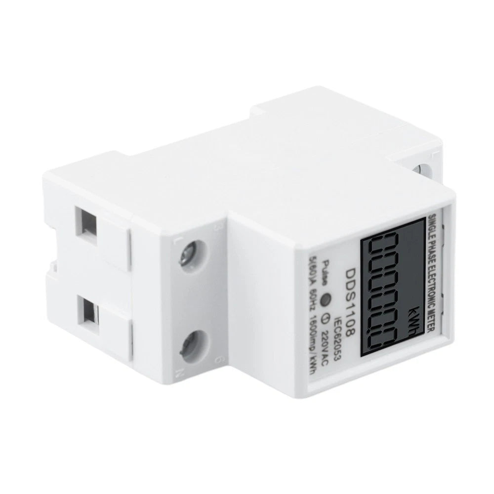 LCD Electric Energy Meter for KWH Power Usage Monitor (220V, 60A)