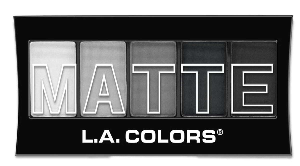 5 Color Matte Eyeshadow Palette for L.A. Colors (Pack of 1) Black Lace