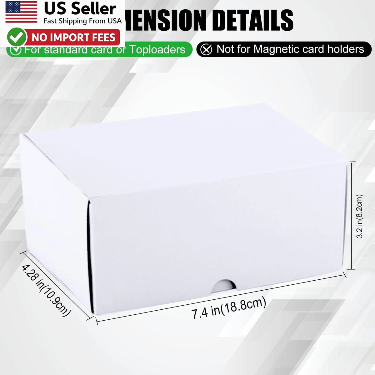 4X Card Storage Box for Trading Cards (100 Count)