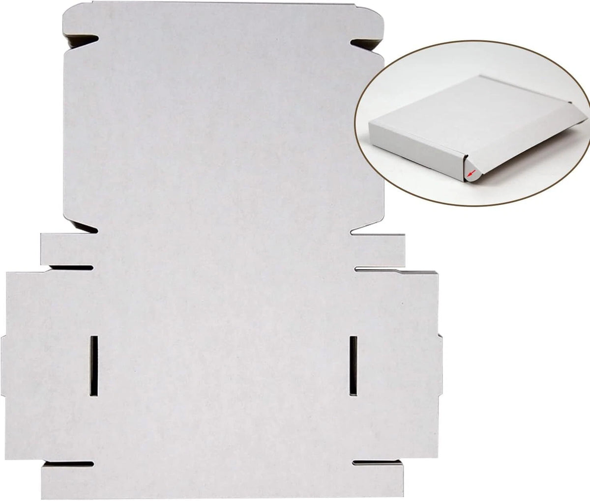 50 Pack Small Shipping Boxes 7x5x1 Inches White Corrugated