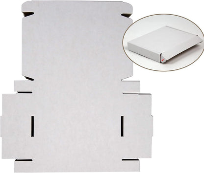 50 Pack Small Shipping Boxes 7x5x1 Inches White Corrugated