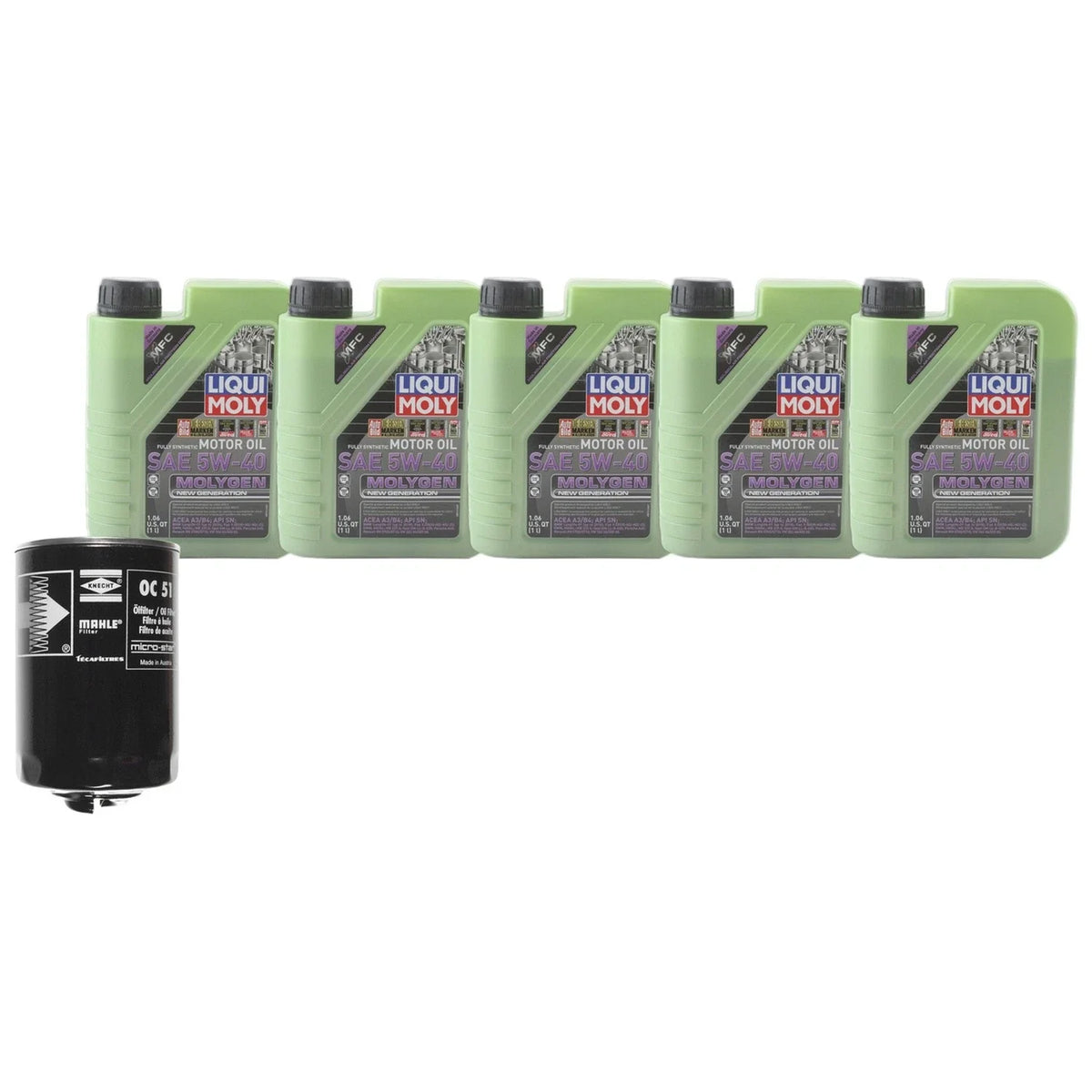 5L Liqui Moly Molygen 5W-40 Engine Oil Change Kit for A4, Passat (2000–2023)