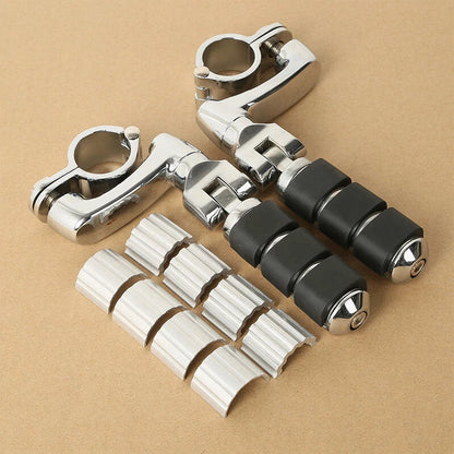 Adjustable Footpegs Set of 4 for Harley Touring (22mm 25mm 32mm 35mm)