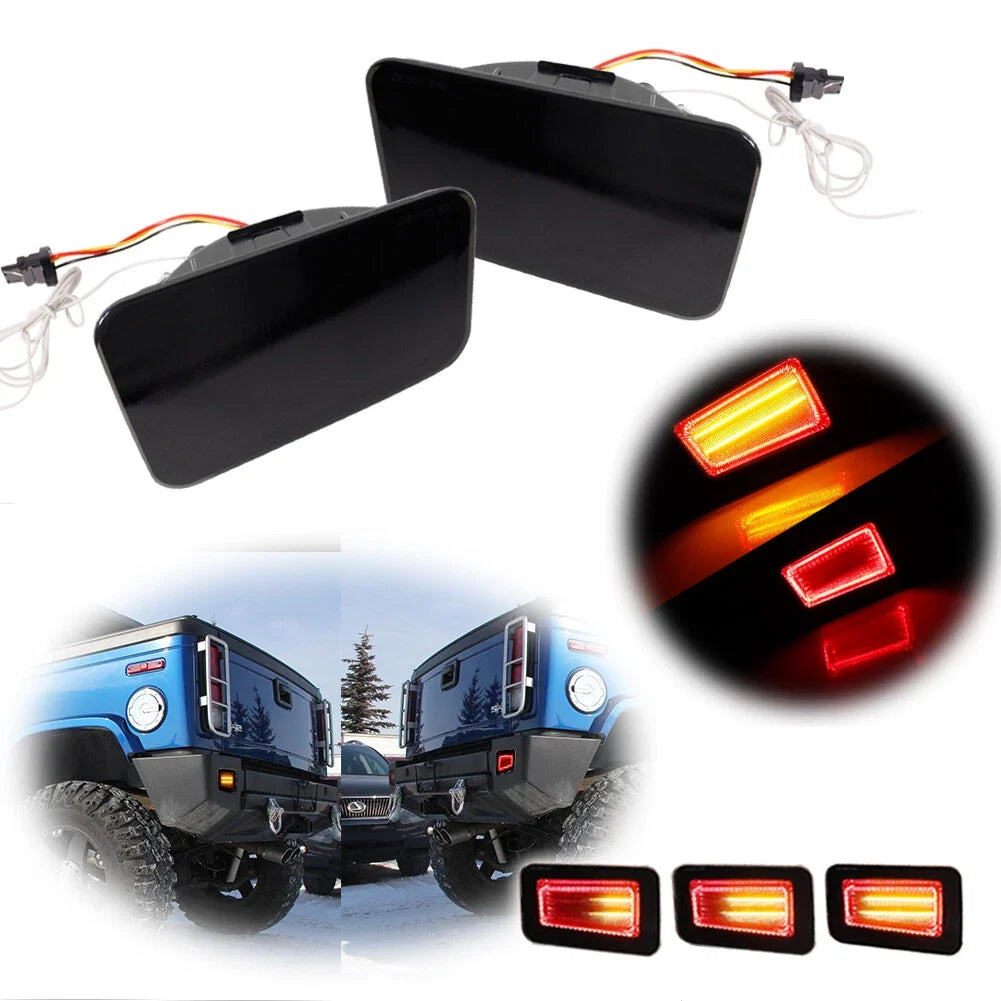 Rear Bumper for Hummer H2 (2005–2009) - Black with LED Signal Lights