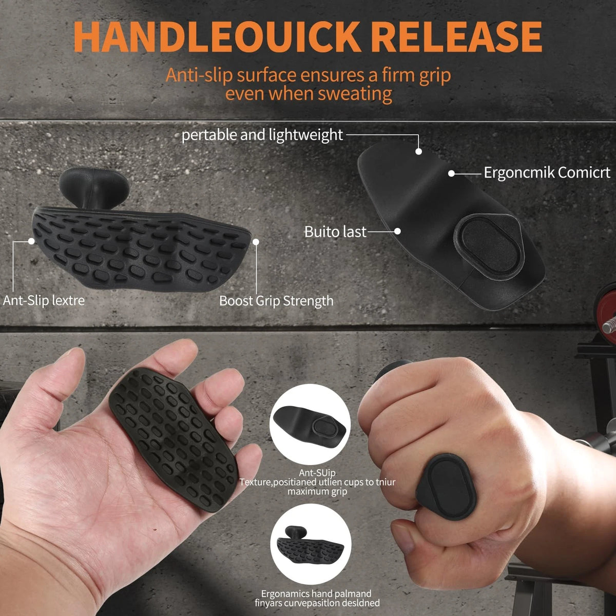 Non-Slip Rubber Gym Grips for Men and Women