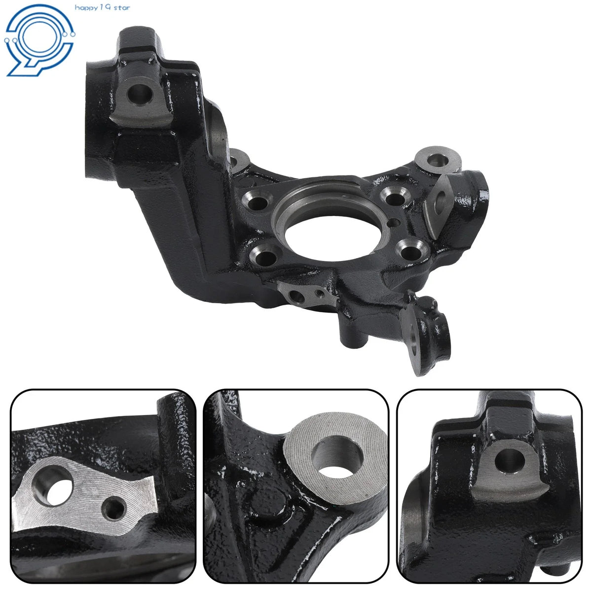 2Pcs Steering Knuckle for Audi A3, Volkswagen Golf, Jetta, Tiguan